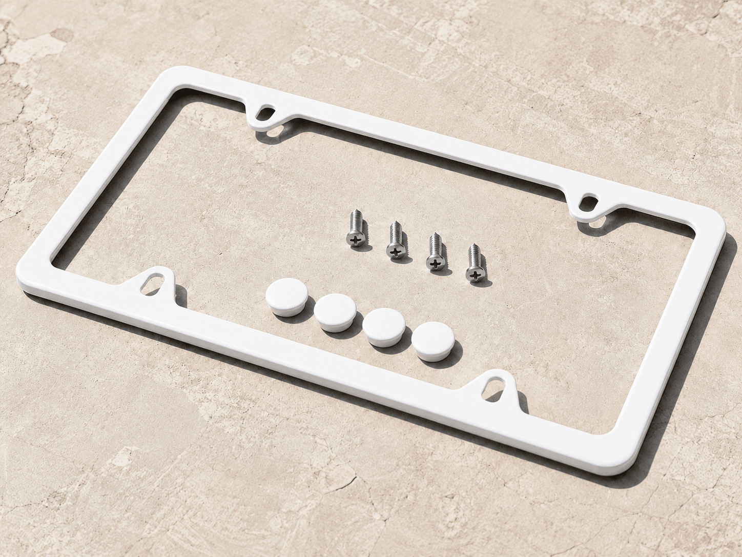 Alpine White plate frame